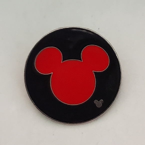Disney Accessories - Disney Pin Trading Cast Lanyard Red Mickey Mouse Icon Pin Hidden Mickey Pin